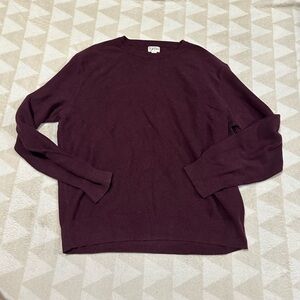 J crew Cotton crewneck sweater in garter stitch